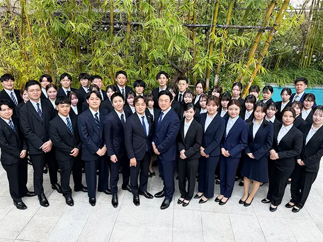 入社式のようす